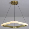 Lámpara BERKA CU60, colgante, aluminio, dorada, acrílico