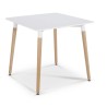 Mesa NURY  (SU), madera, tapa lacada blanca