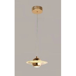 Lámpara NEVIGES, colgante, metal dorada, acrílico