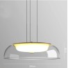 Lámpara WITTEN H80, colgante, metal, cristal
