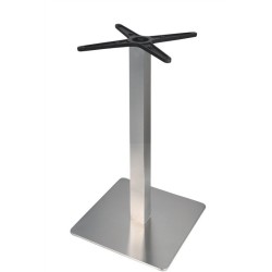 Base de mesa RHIN, acero inoxidable, base de 45 x 45, altura 73 cms