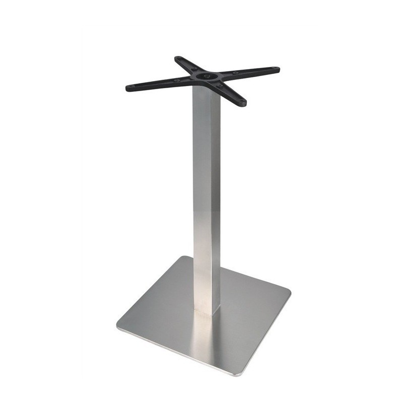 Base de mesa RHIN, acero inoxidable, base de 45 x 45, altura 73 cms