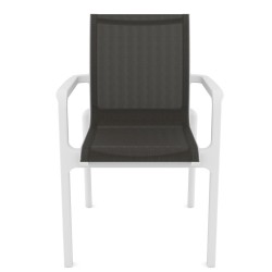 Sillón NEPTUNO, apilable, polipropileno blanco
