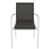 Sillón NEPTUNO, apilable, polipropileno blanco