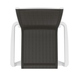 Sillón NEPTUNO, apilable, polipropileno blanco