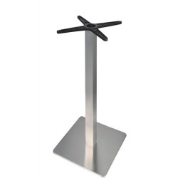 Base de mesa RHIN, alta, acero inoxidable, base de 45 x 45 cms, altura 110 cms