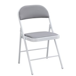 Silla SMART, plegable, metal, epoxi blanco