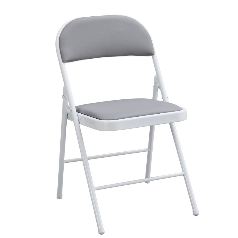 Silla SMART, plegable, metal, epoxi blanco