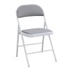 Silla SMART, plegable, metal, epoxi blanco