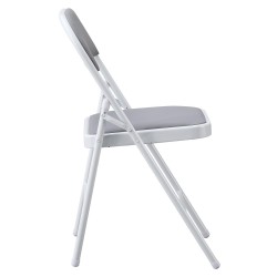 Silla SMART, plegable, metal, epoxi blanco