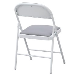 Silla SMART, plegable, metal, epoxi blanco