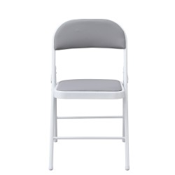 Silla SMART, plegable, metal, epoxi blanco