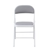 Silla SMART, plegable, metal, epoxi blanco