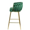 Taburete KING, metal, cromado dorado