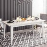 Mesa de comedor SIENA, bilaminado mármol blanco