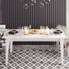 Mesa de comedor SIENA, bilaminado mármol blanco