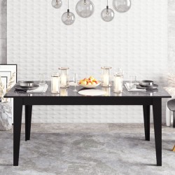 Mesa de comedor SIENA, bilaminado mármol negro
