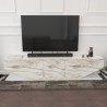 Mueble de TV VIOLET, bilaminado mármol blanco