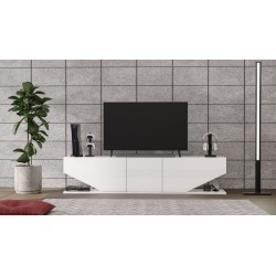 Mueble de TV VIOLET, bilaminado blanco brillo