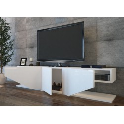 Mueble de TV VIOLET, bilaminado blanco brillo