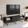Mueble de TV SIMON, bilaminado mármol negro