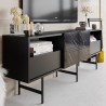 Mueble de TV SIMON, bilaminado mármol negro