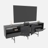 Mueble de TV SIMON, bilaminado mármol negro