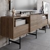 Mueble de TV SIMON, bilaminado nogal