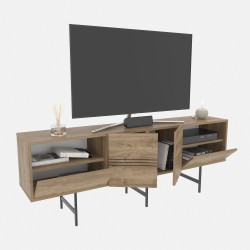 Mueble de TV SIMON, bilaminado nogal