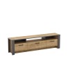 Mueble de TV PHILIPPA, bilaminado roble con gris oscuro