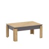 Mesa baja PHILIPPA, bilaminado roble con gris oscuro
