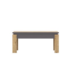 Mesa baja PHILIPPA, bilaminado roble con gris oscuro