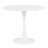 Mesa TUL (SU), base de metal, tapa lacada blanca