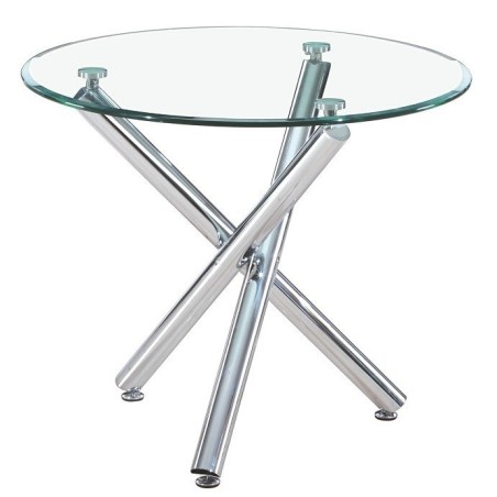 Mesa DESIREE NEW, cromada, cristal