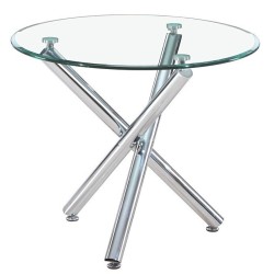 Mesa DESIREE NEW, cromada, cristal