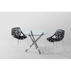 Mesa DESIREE NEW, cromada, cristal