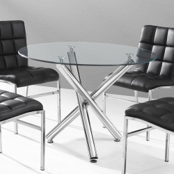 Mesa DESIREE NEW, cromada, cristal