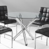 Mesa DESIREE NEW, cromada, cristal