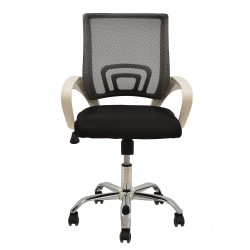 Sillón de oficina FISS NEW, brazos blanco, basculante