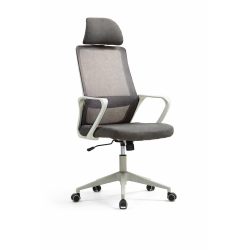 Sillón de oficina MARIO, alto, gris