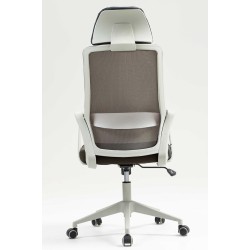 Sillón de oficina MARIO, alto, gris