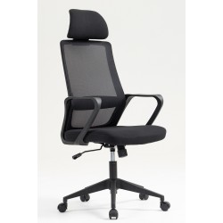 Sillón de oficina MARIO, alto, negro