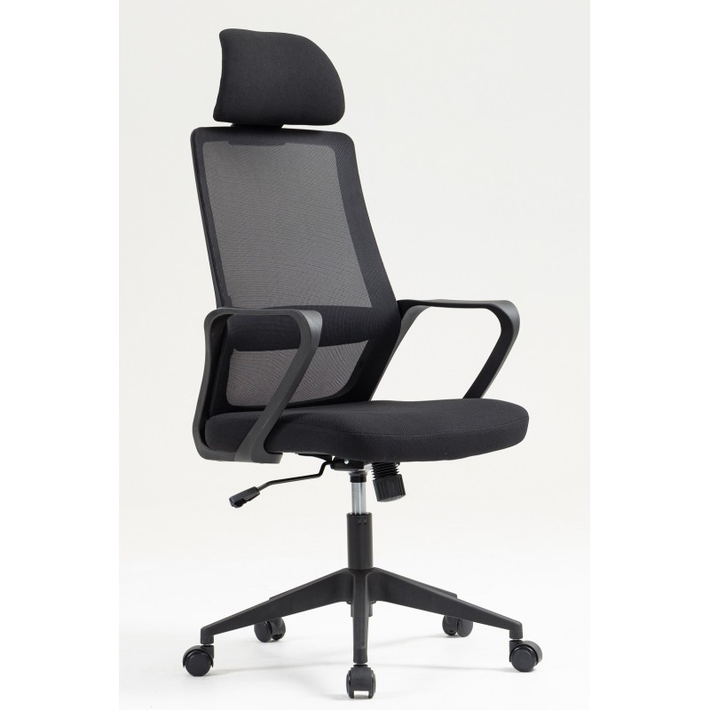 Sillón de oficina MARIO, alto, negro