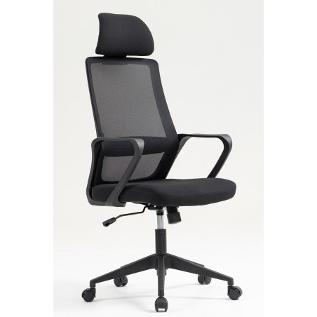 Sillón de oficina MARIO, alto, negro