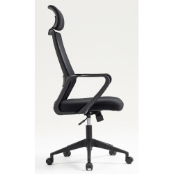 Sillón de oficina MARIO, alto, negro