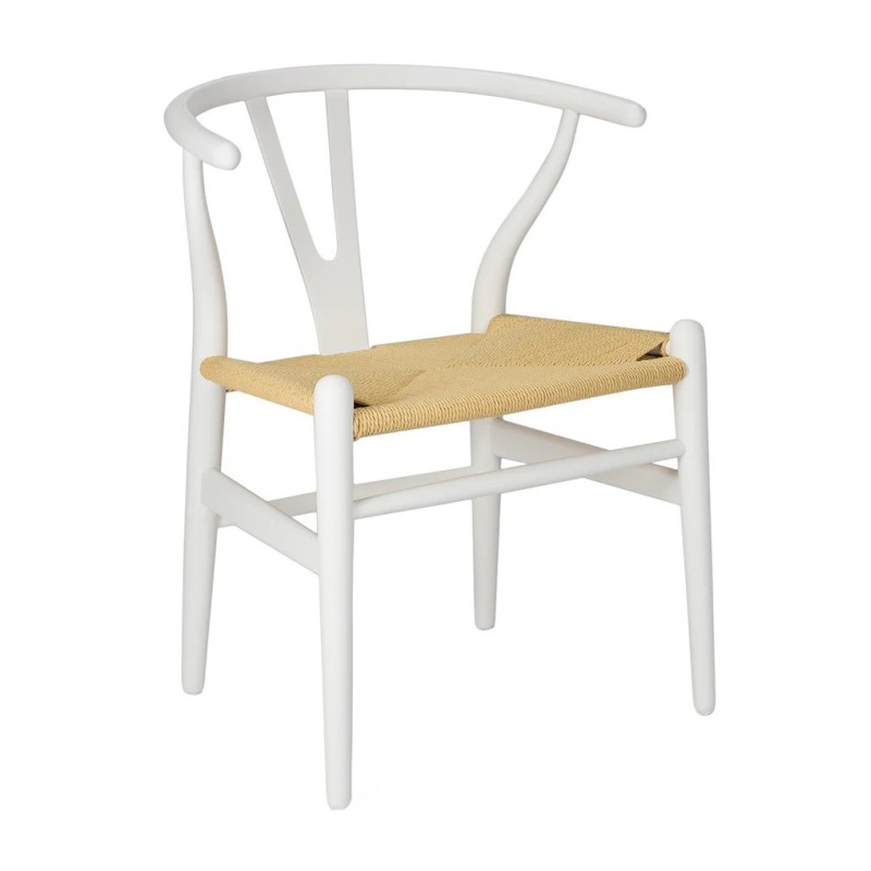 Silla WISH, madera de haya, blanca