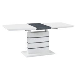 Mesa CHAMBERY, extensible, lacada blanca