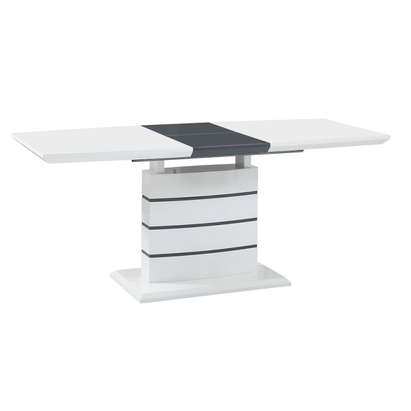 Mesa CHAMBERY, extensible, lacada blanca