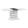 Mesa CHAMBERY, extensible, lacada blanca