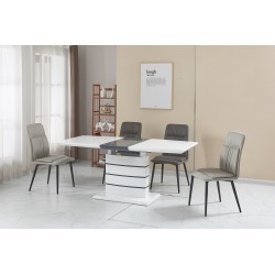 Mesa CHAMBERY, extensible, lacada blanca